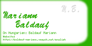 mariann baldauf business card